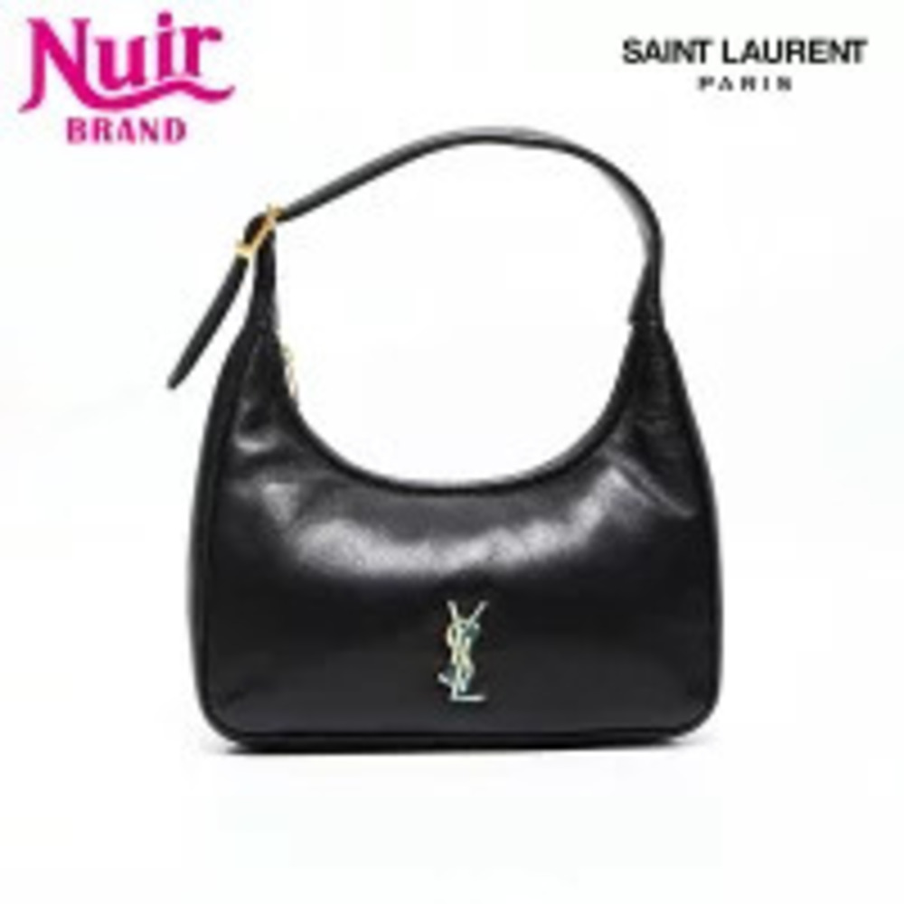 Yves Saint Laurent Calypso Hobo Lambskin Shoulder Bag Black